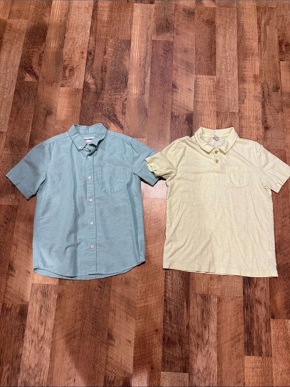 Boys' Short-Sleeve Button-Up Shirt & Polo - Size L